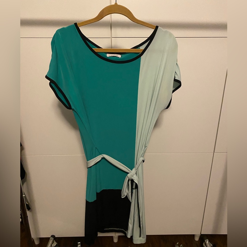Calvin Klein Colorblock Dress (Green) L